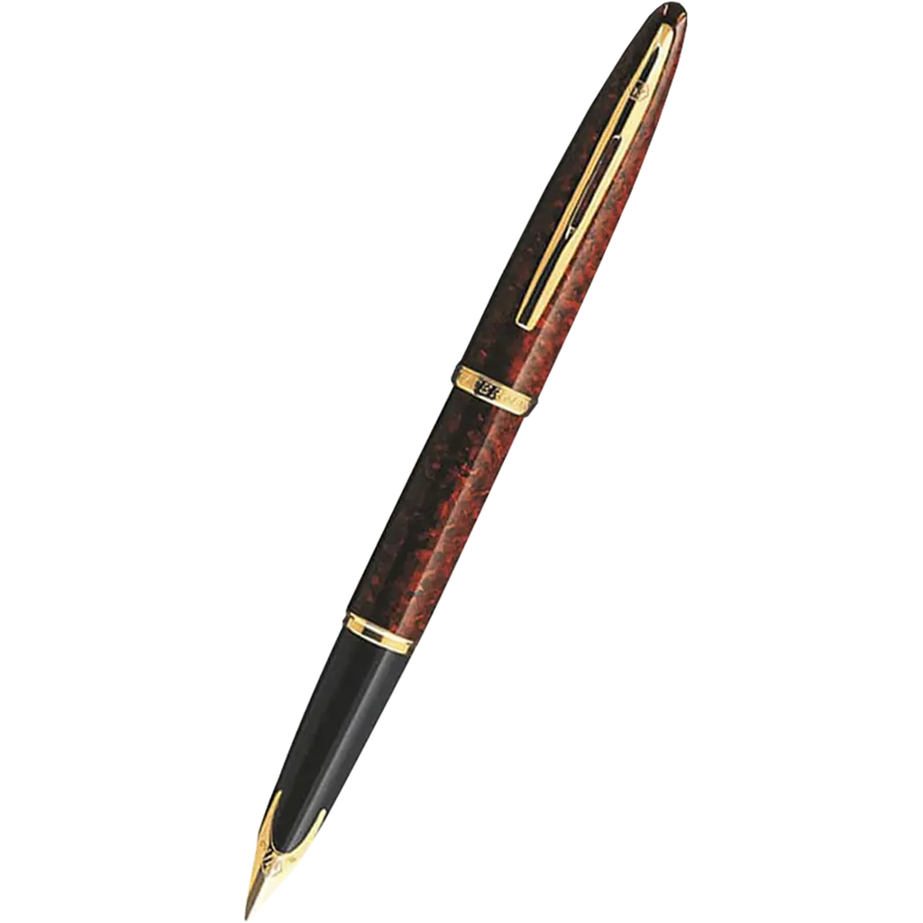 WATERMAN ウォーターマン カレン 万年筆 アンバーシマー 美品 Waterman-Carene-Marine-Amber-