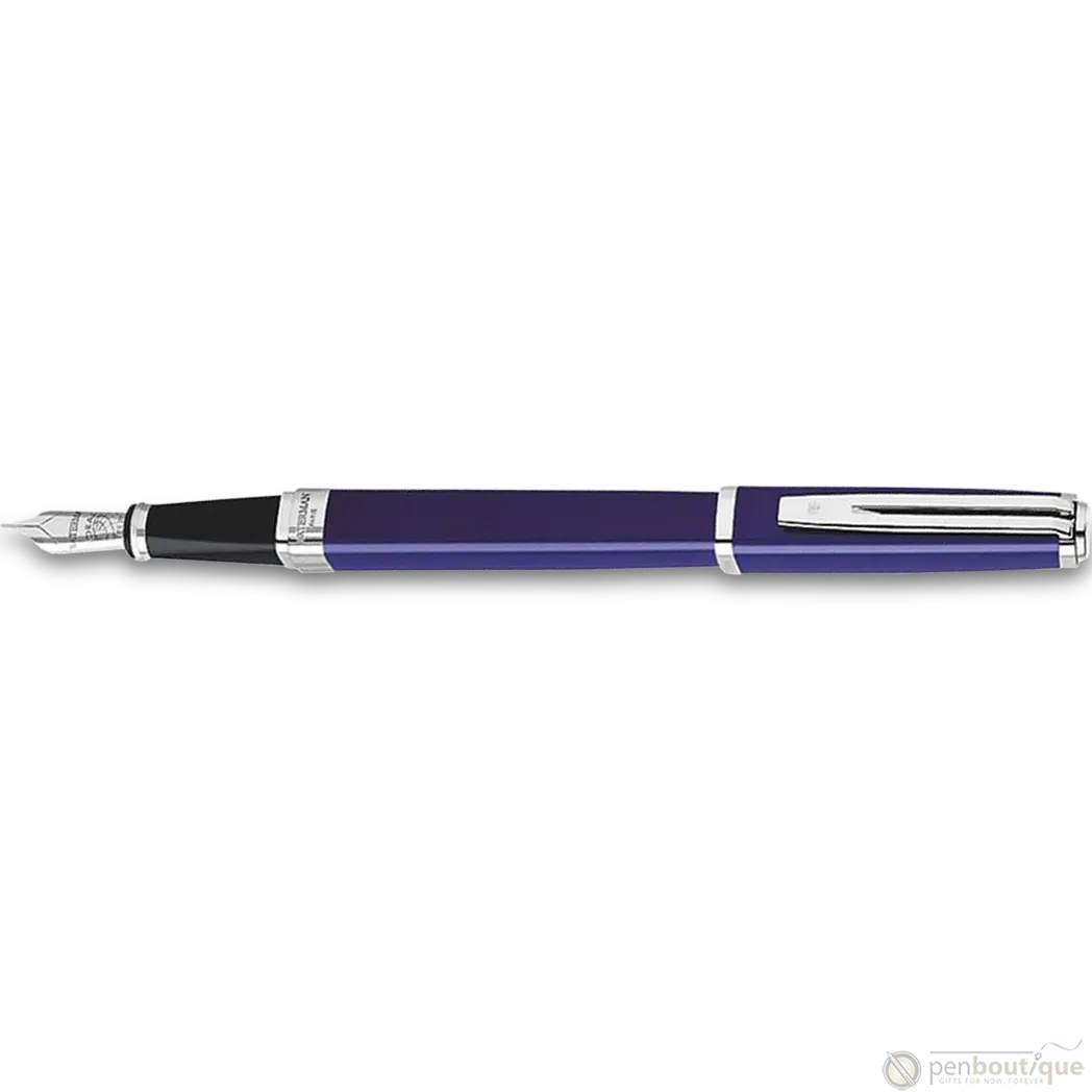 Waterman Exception Slim Blue Silver Trim Fountain Pen-Pen Boutique Ltd
