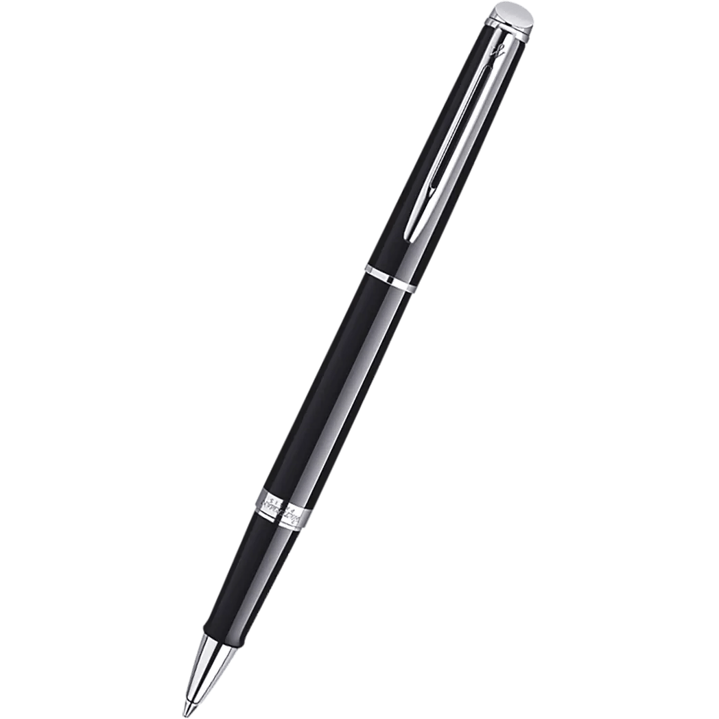 Waterman Hemisphere Rollerball Pen - Essential Black - Chrome Trim - Pen Boutique Ltd
