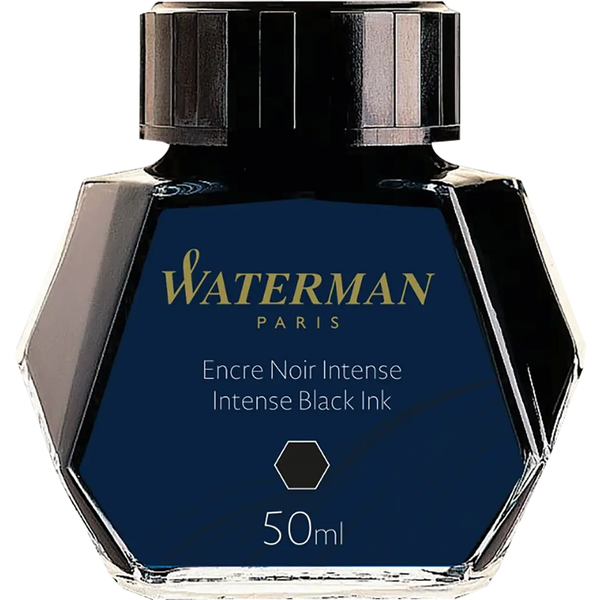 Waterman Intense Black - 50ml Bottled Ink-Pen Boutique Ltd