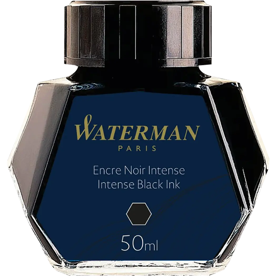 Waterman Intense Black - 50ml Bottled Ink-Pen Boutique Ltd
