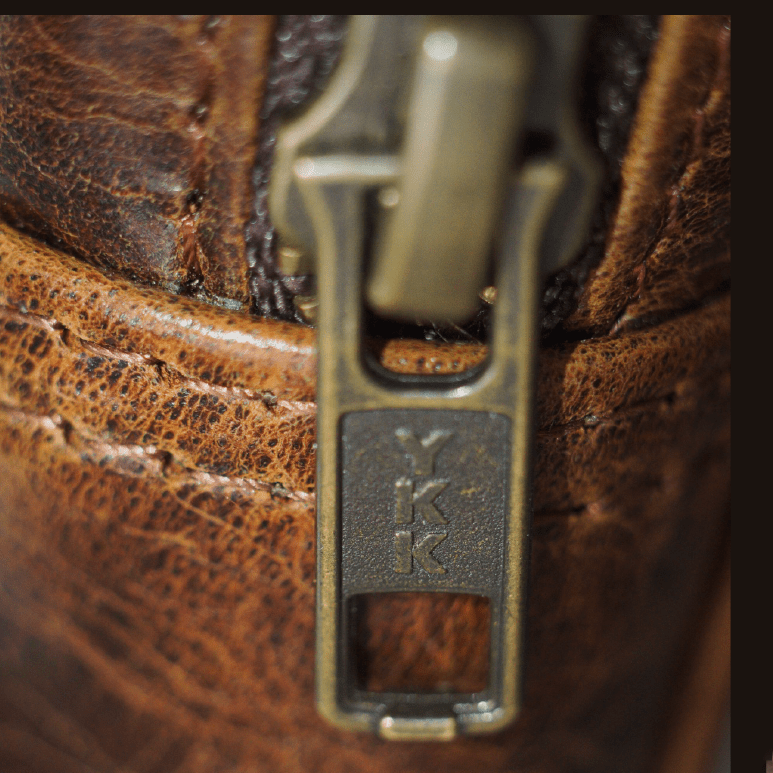 Yak Leather x Pen Boutique Zipped Folio - Crazy Horse Tan - A5 - Pen Boutique Ltd