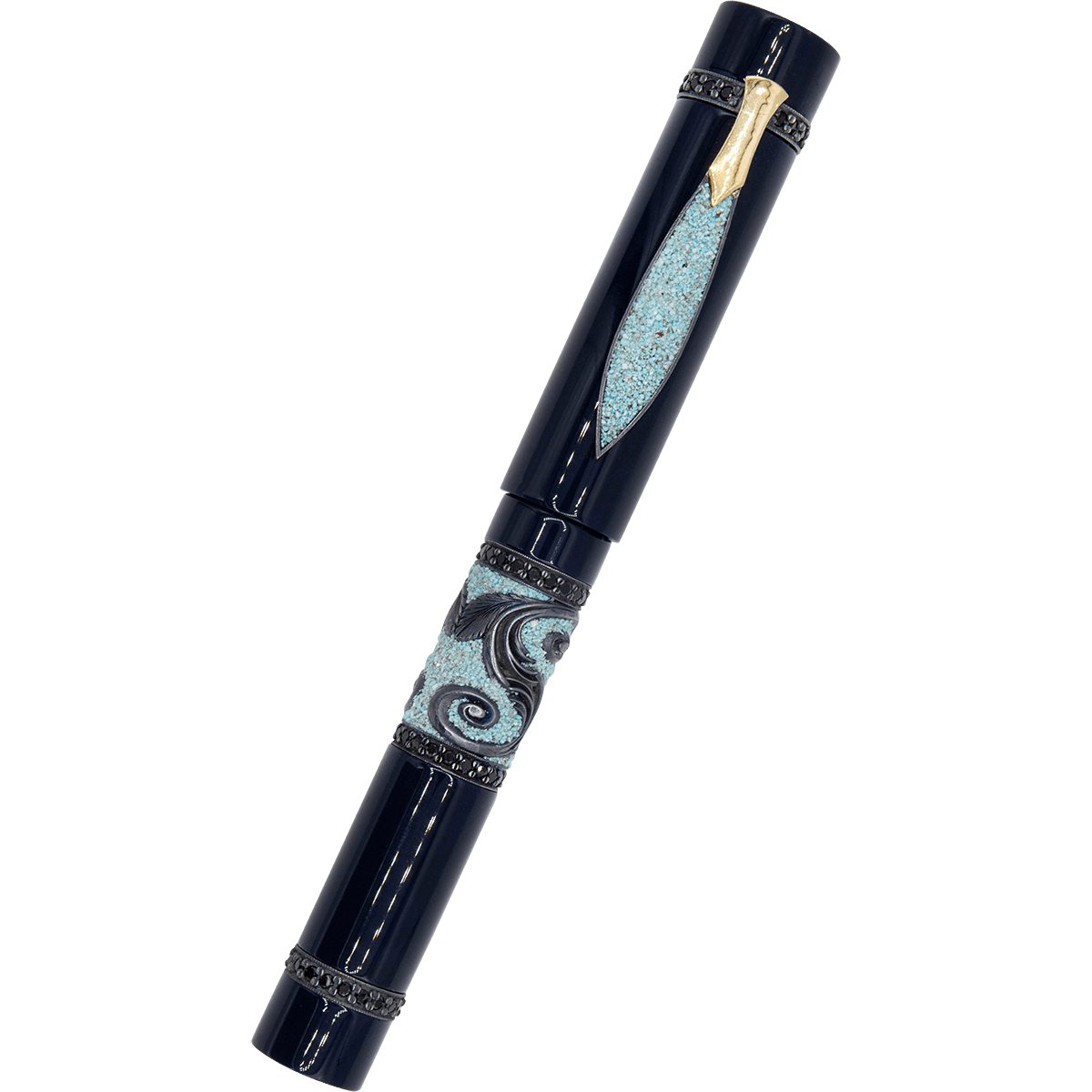 Zeki Karaca Jewellery Harman Fountain Pen - Black Spinel (Limited Edition) - Pen Boutique Ltd