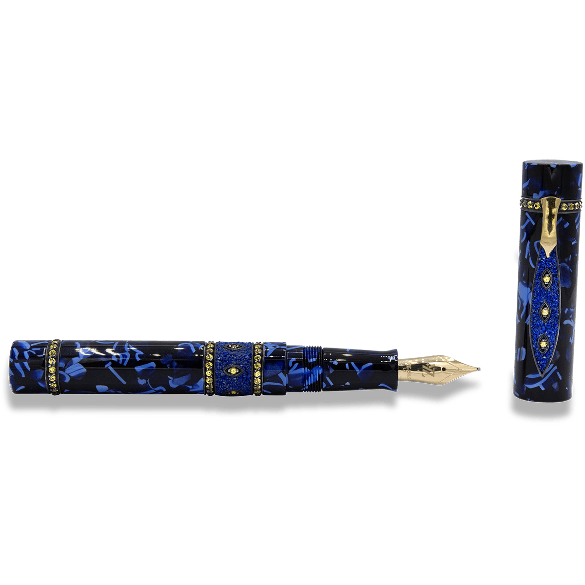 Zeki Karaca Jewellery Harman Fountain Pen - Dark Blue Sapphire (Limited Edition) - Pen Boutique Ltd