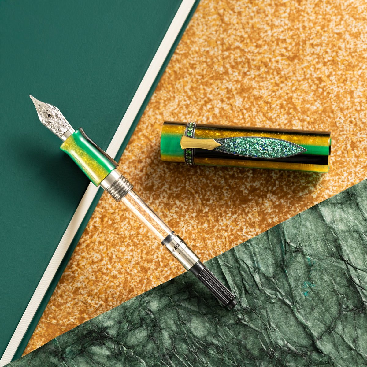 Zeki Karaca Jewellery Harman Fountain Pen - Emerald (Limited Edition) - Pen Boutique Ltd