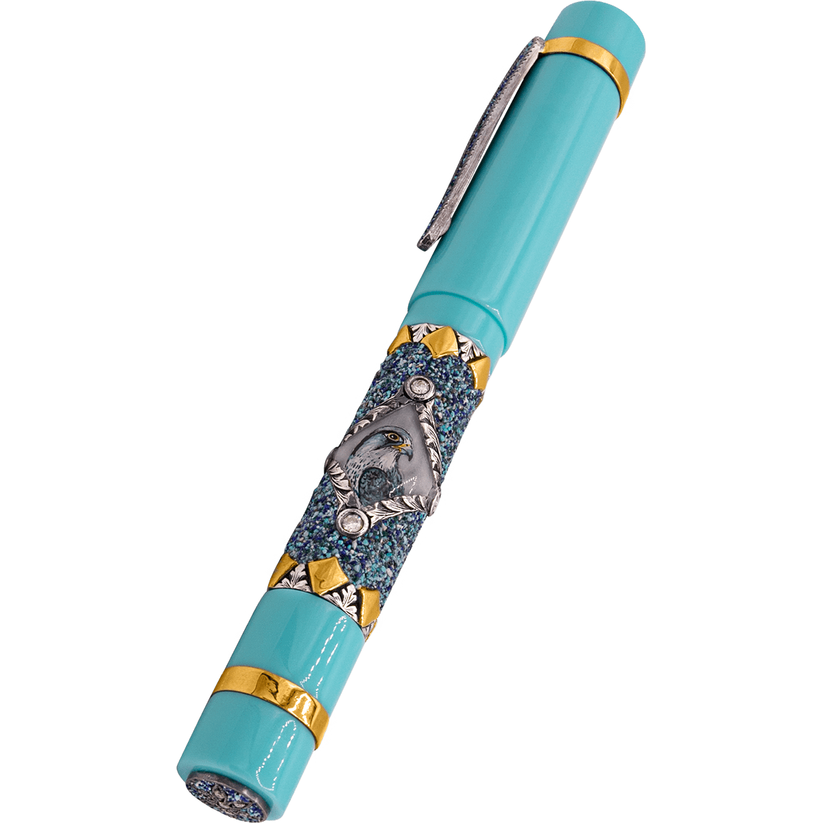 Zeki Karaca Jewellery Harman Fountain Pen - Sky Blue (Limited Edition) - Pen Boutique Ltd