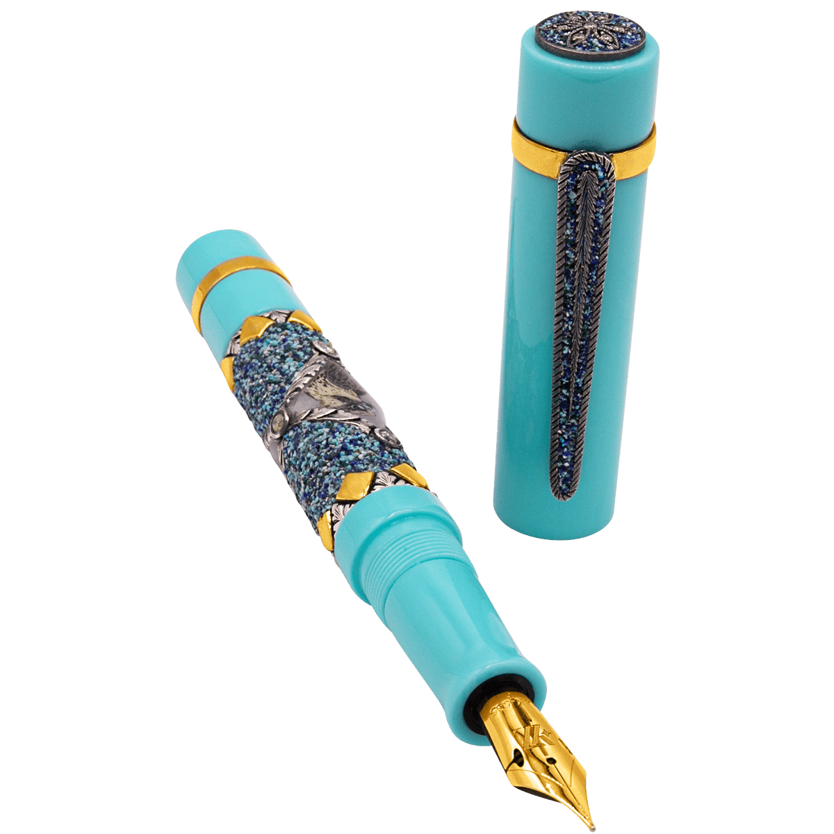 Zeki Karaca Jewellery Harman Fountain Pen - Sky Blue (Limited Edition) - Pen Boutique Ltd
