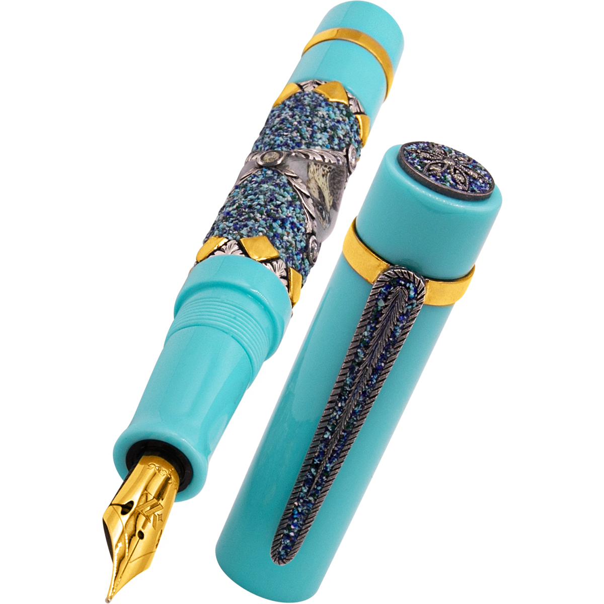 Zeki Karaca Jewellery Harman Fountain Pen - Sky Blue (Limited Edition) - Pen Boutique Ltd