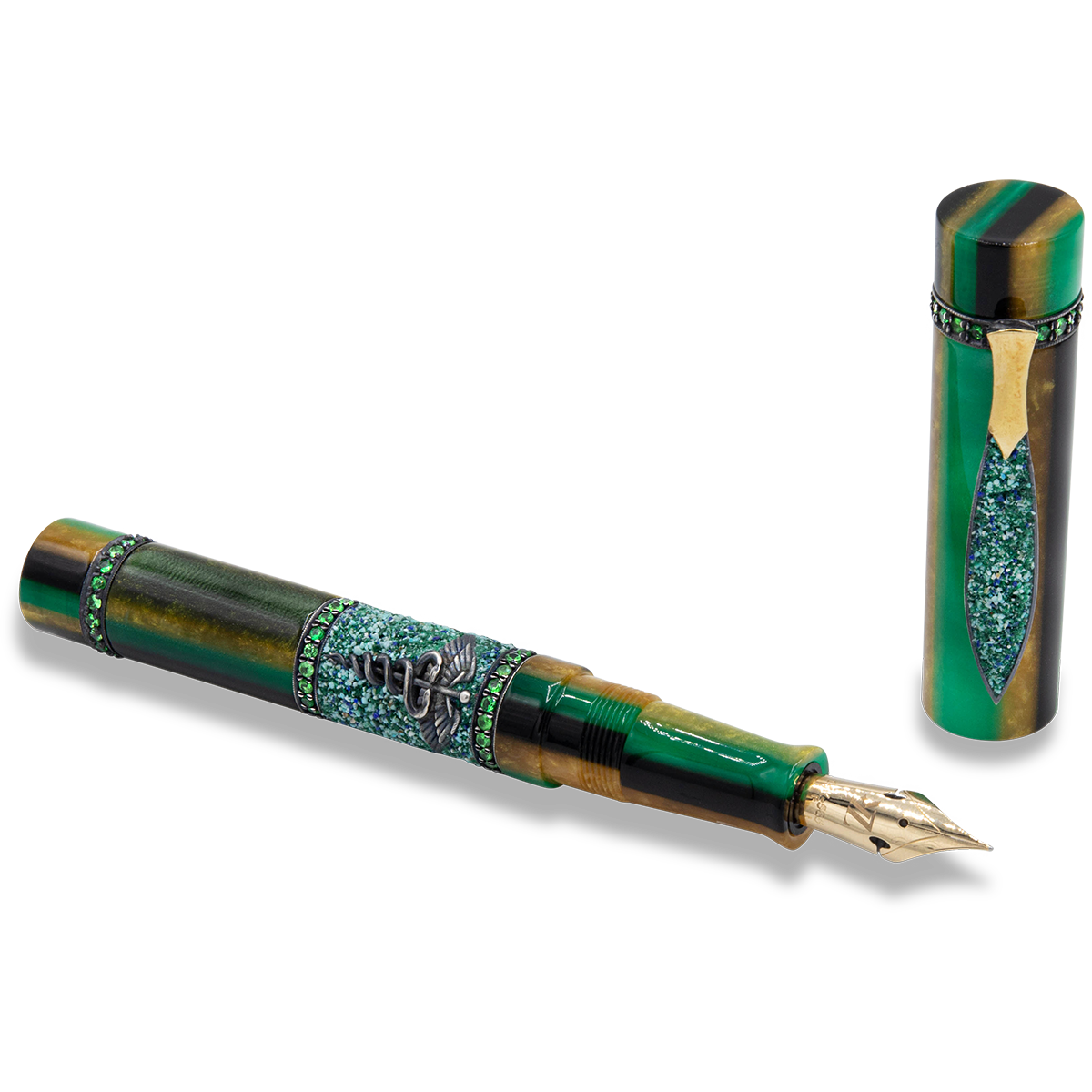 Zeki Karaca Jewellery Harman Fountain Pen - Emerald (Limited Edition)