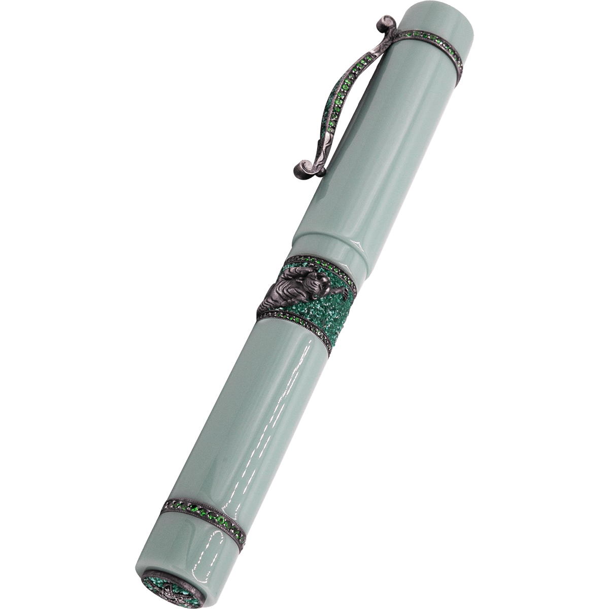 Zeki Karaca Jewellery Harman Fountain Pen - Green Garnet - Pen Boutique Ltd