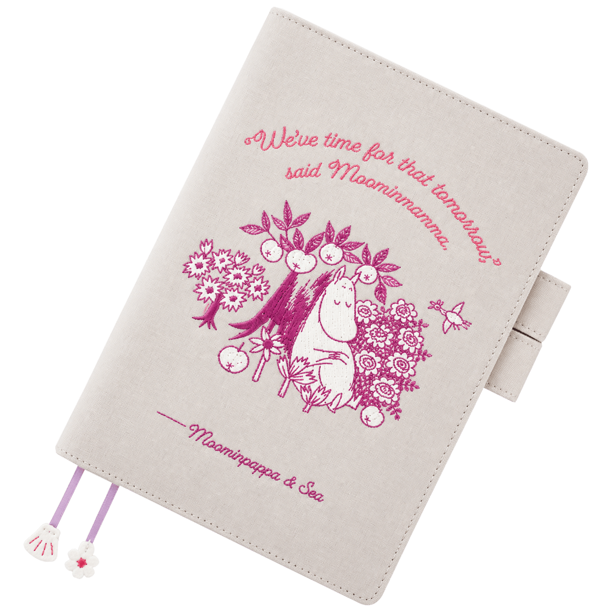 Hobonichi 2027 Cousin Cover - Moomin: My Yard (Pink Gray) - A5 - Pen Boutique Ltd