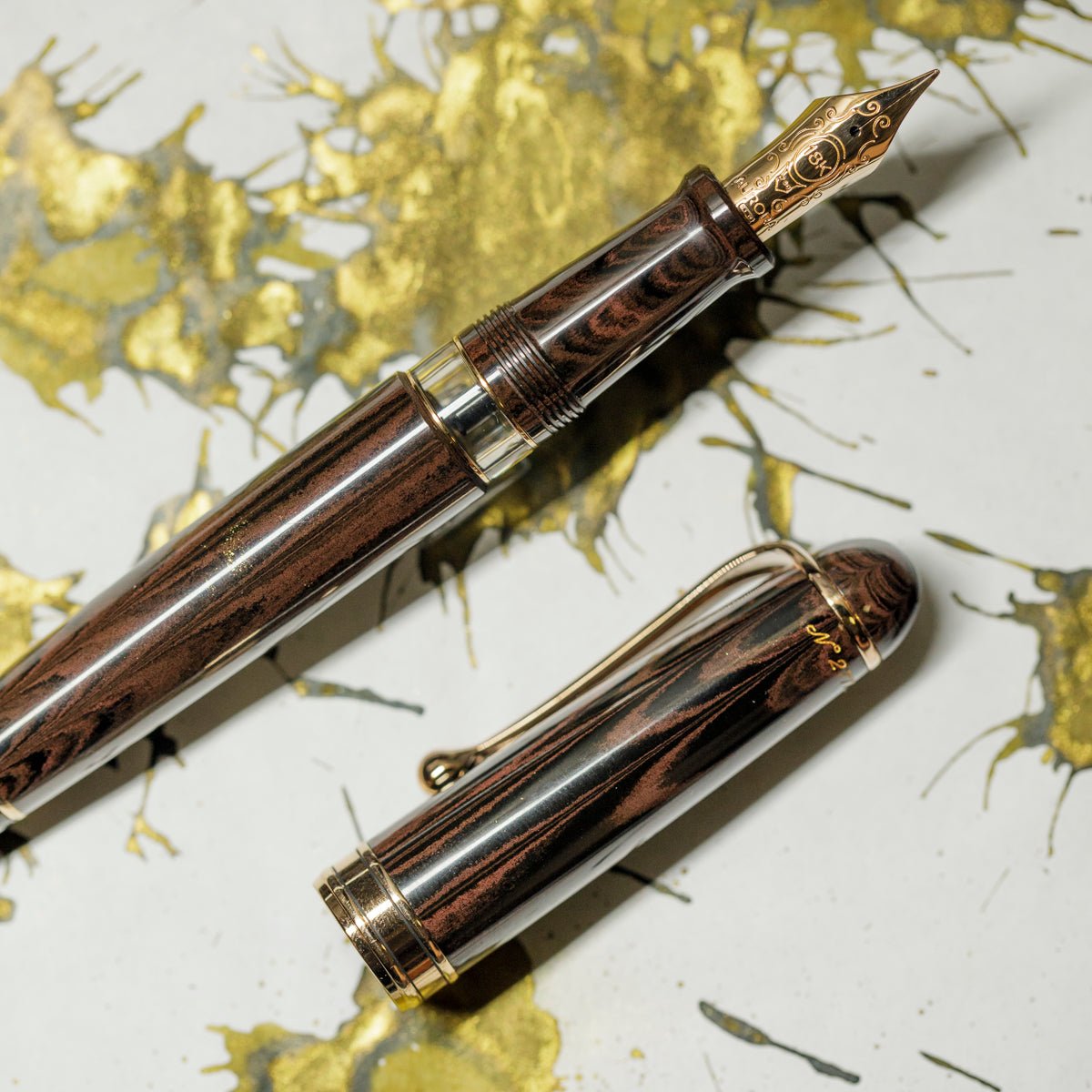 Aurora 88 Fountain Pen - Cognac Ebonite - Limited Edition - Pen Boutique Ltd