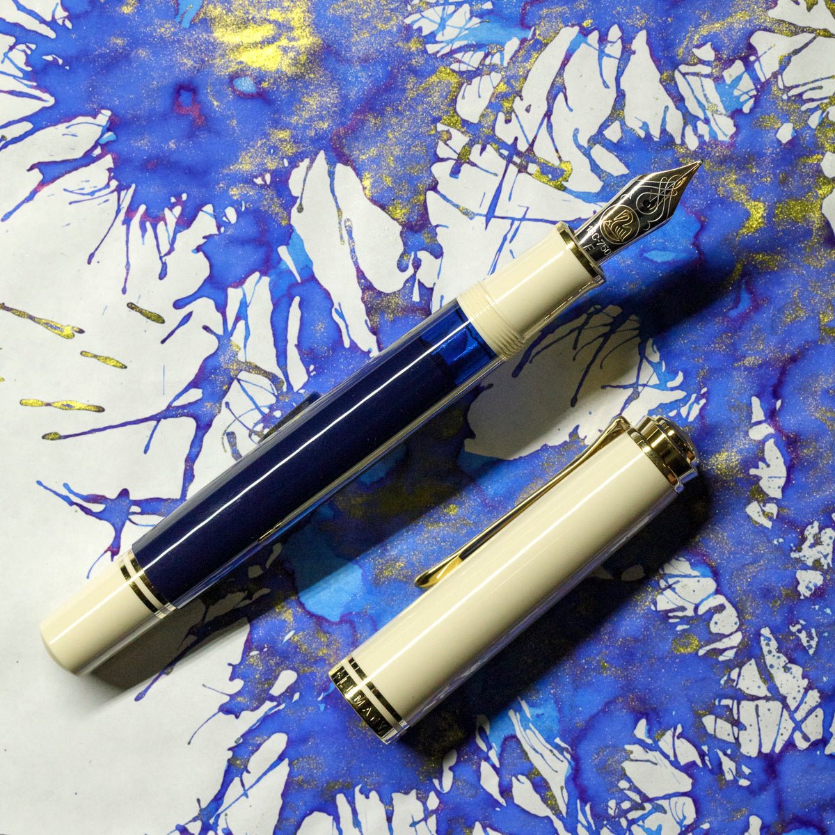 Pelikan Souveran Fountain Pen - M800 Cream Blue - Pen Boutique Ltd
