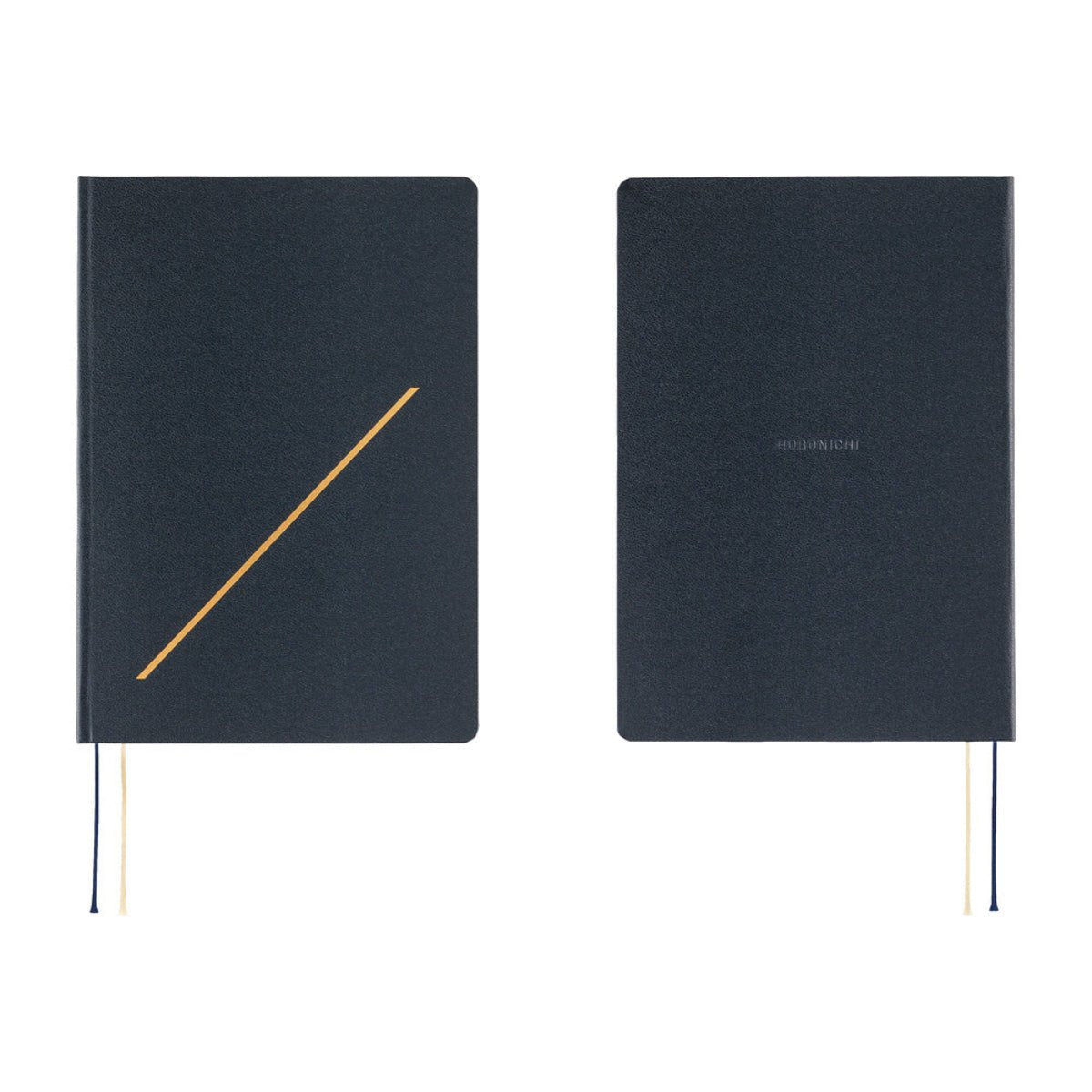 Hobonichi 2027 Light Hard Cover English Book - Slash (Navy) & HON Stamped - A5 (January Start) - Pen Boutique Ltd