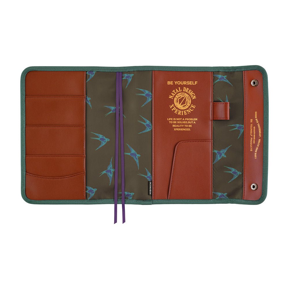 Hobonichi 2027 Cousin Cover - Natal Design: Hello New Day! (Retro Stripe) - A5 - Pen Boutique Ltd