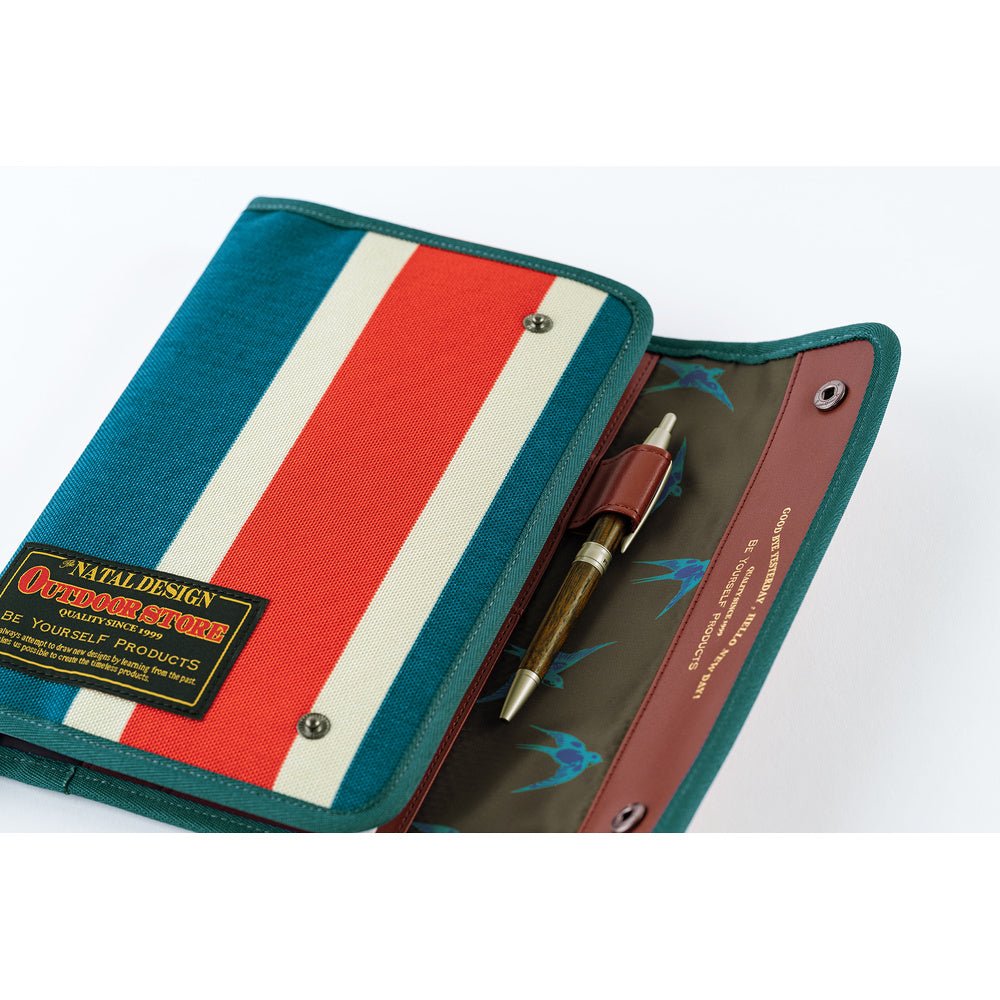 Hobonichi 2027 Cousin Cover - Natal Design: Hello New Day! (Retro Stripe) - A5 - Pen Boutique Ltd