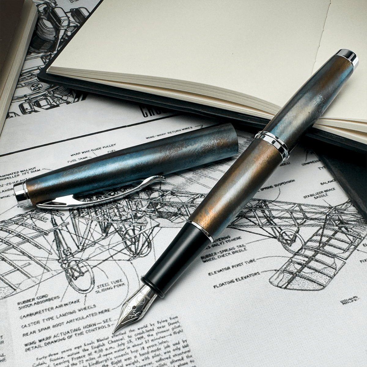 Monteverde Dakota Fountain Pen - Raw Flame - Pen Boutique Ltd