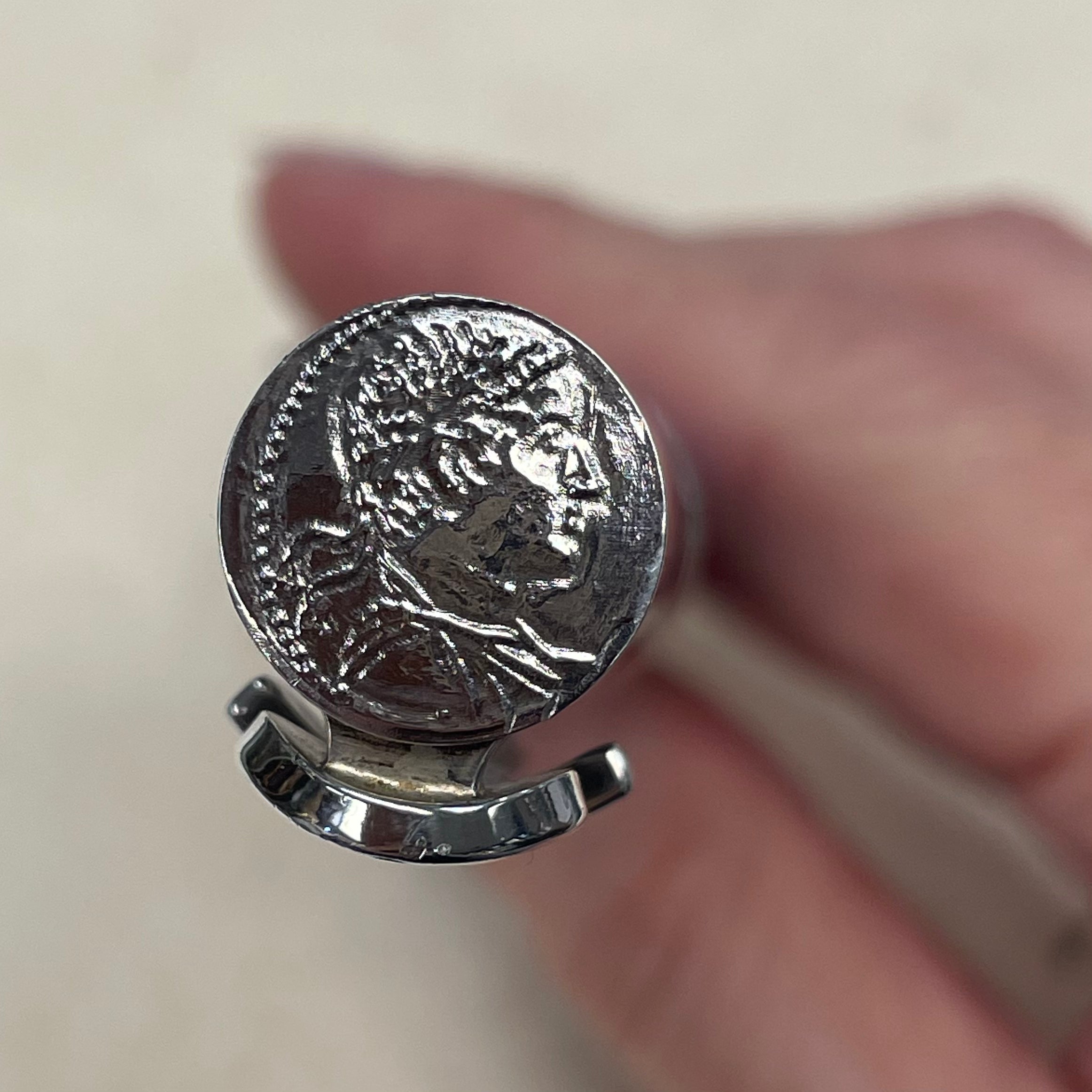 David Oscarson Rosetta Stone Rollerball Pen - Translucent Sapphire Blue and Opaque Black and Red Hard Enamel-Pen Boutique Ltd