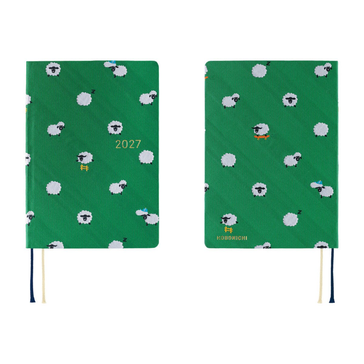 Hobonichi 2027 HON Light Hard Cover English Book - Bow & Tie: Sheep Sheep Sheep - A6 (January Start) - Pen Boutique Ltd