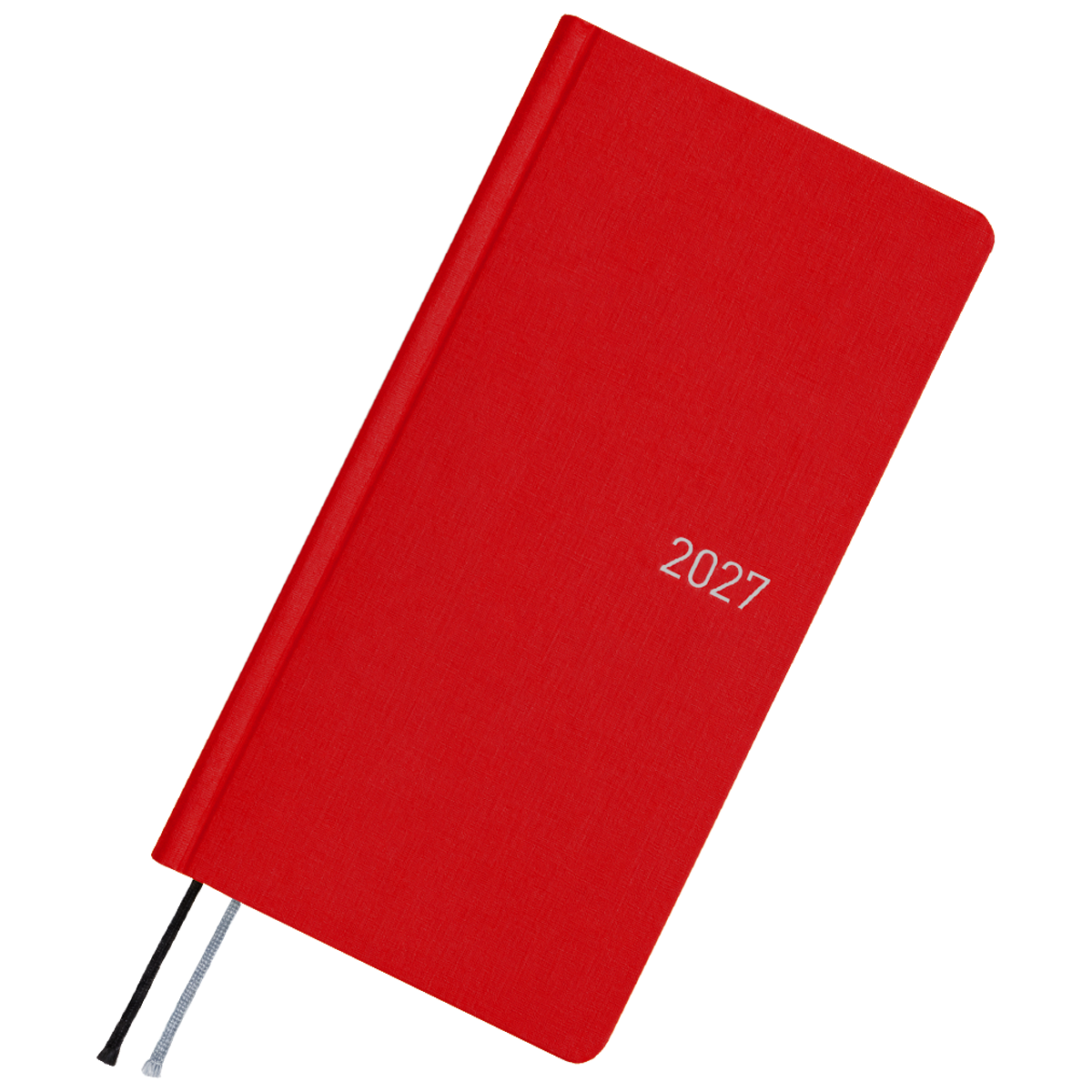 Hobonichi 2027 Mega Light Hard Cover English Book - Colors: Poppy Red - Tall & Slim (Weeks - January Start)-Pen Boutique Ltd