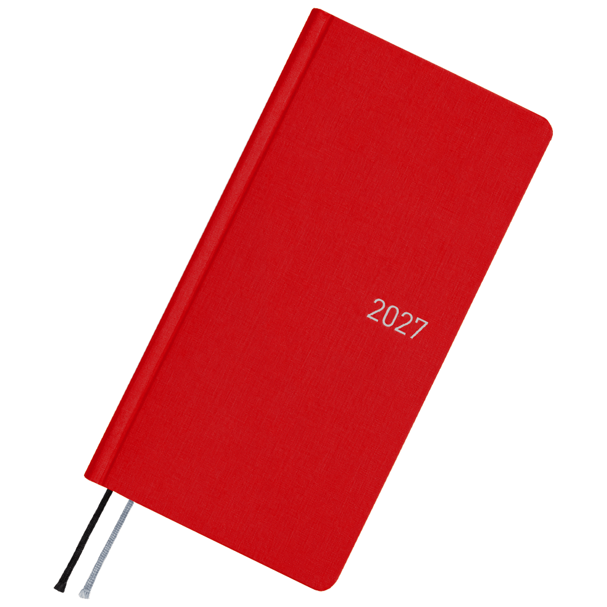 Hobonichi 2027 Mega Light Hard Cover English Book - Colors: Poppy Red - Tall & Slim (Weeks - January Start) - Pen Boutique Ltd