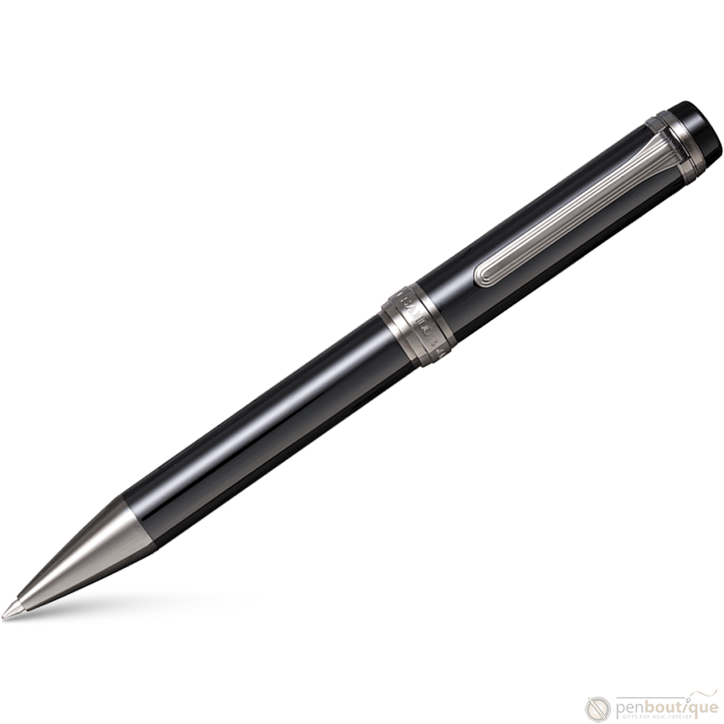 Sailor Cylint Ballpoint Pen - Black Stainless Steel-Pen Boutique Ltd