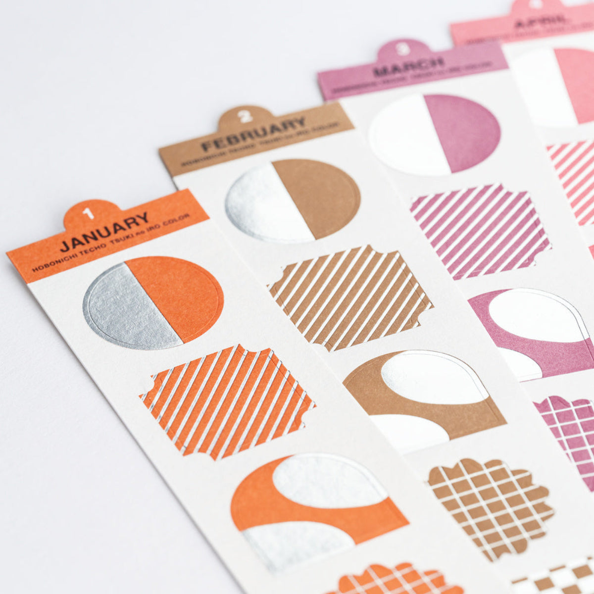 Hobonichi Bookmark-Style Foil-Pressed Stickers - TSUKI no IRO