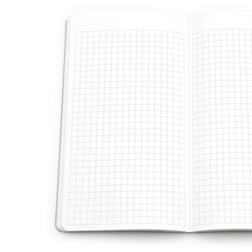 Stalogy Editors 1/2 Year Slim Notebook - Black - Grid - Pen Boutique Ltd