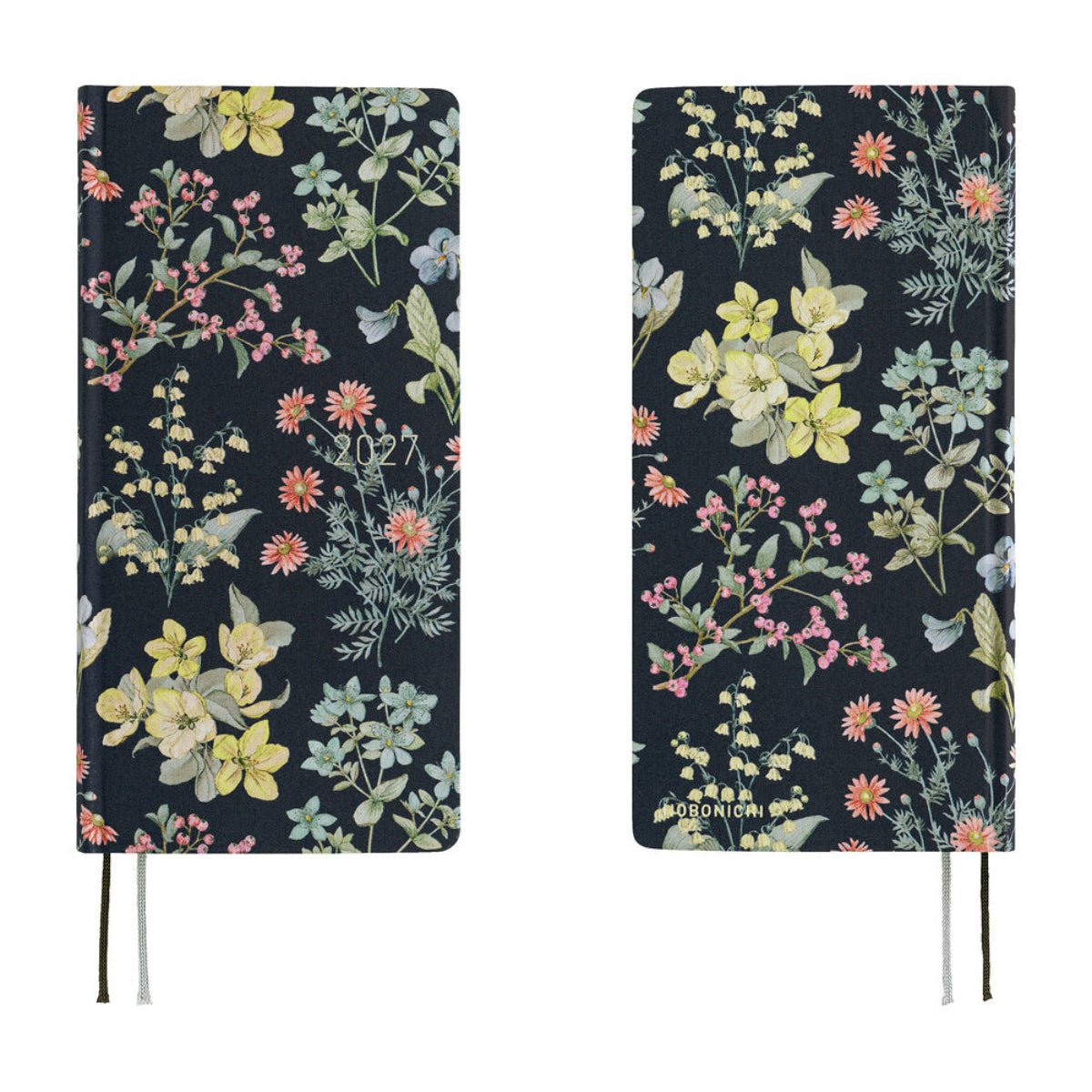 Hobonichi 2027 Light Hard Cover English Book - Liberty Fabrics: Floral Remedy - Tall & Slim (Weeks - January Start) - Pen Boutique Ltd