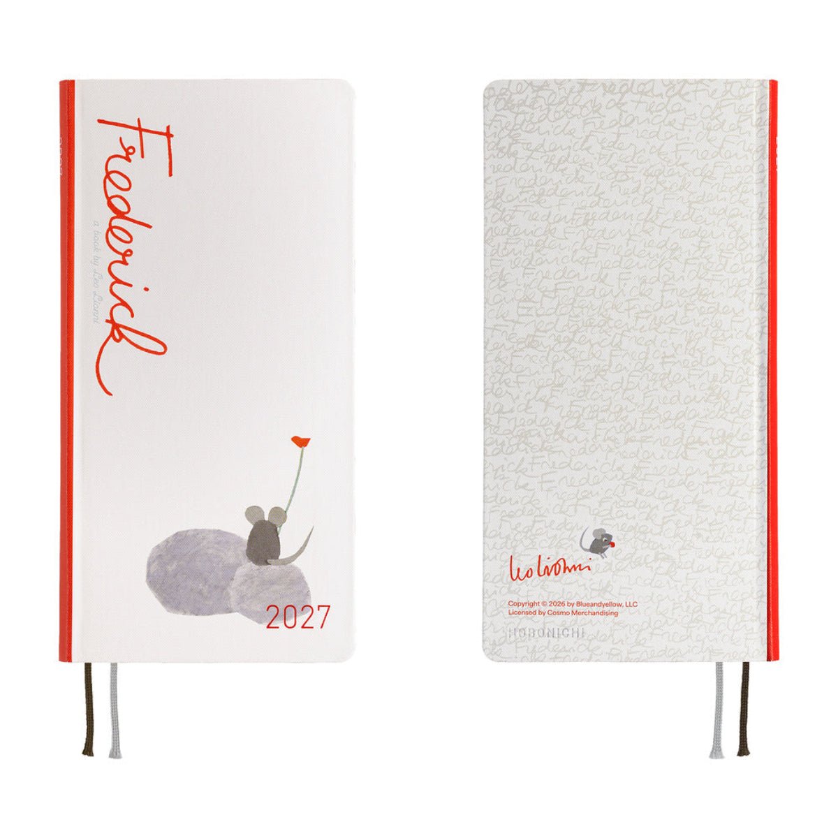 Hobonichi 2027 Light Hard Cover English Book - Leo Lionni: Frederick (Poet) - Tall & Slim (Weeks - January Start) - Pen Boutique Ltd