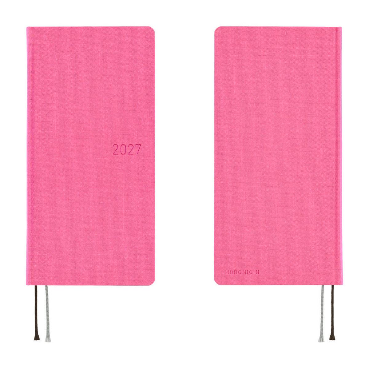 Hobonichi 2027 Mega Light Hard Cover English Book - Colors: Pink Sapphire - Tall & Slim (Weeks - January Start)