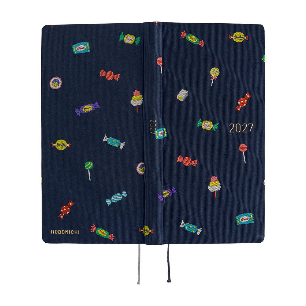 Hobonichi 2027 Mega Light Hard Cover English Book - Bow & Tie: Candy Dream -Tall & Slim (Weeks - January Start) - Pen Boutique Ltd