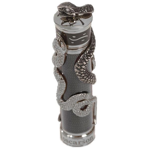 David Oscarson Black Water Snake Fountain Pen - Translucent Grey and Opaque Black Hard Enamel - Pen Boutique Ltd