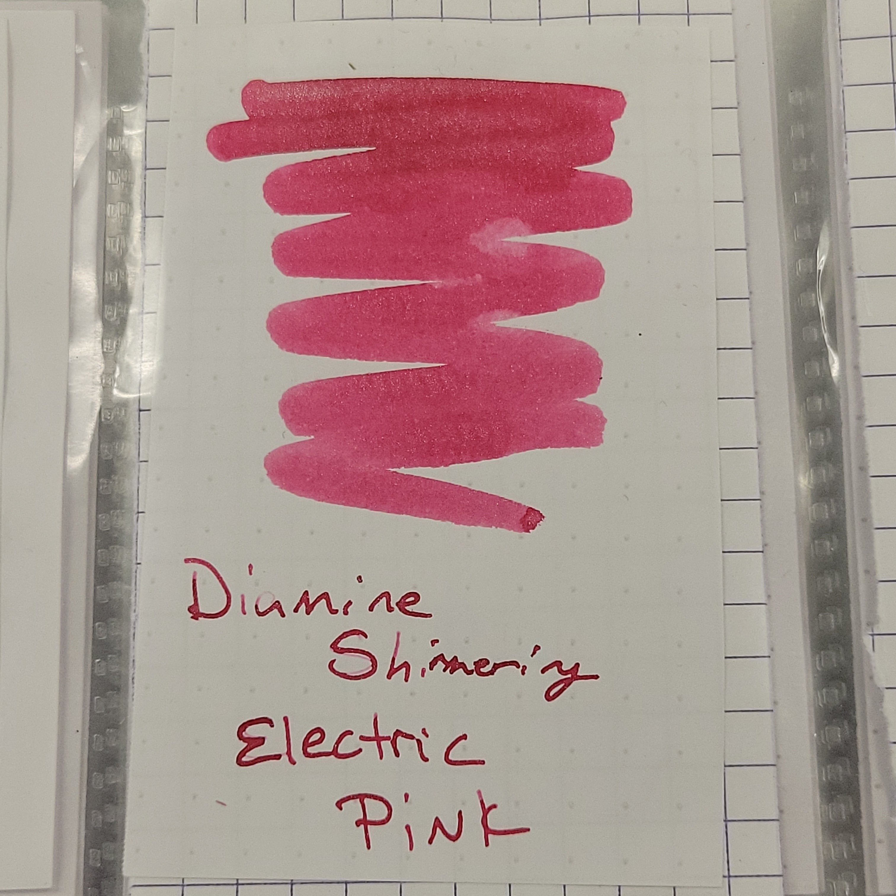 Diamine Shimmer Ink 50 ml Electric Pink - Silver shimmer-Pen Boutique Ltd