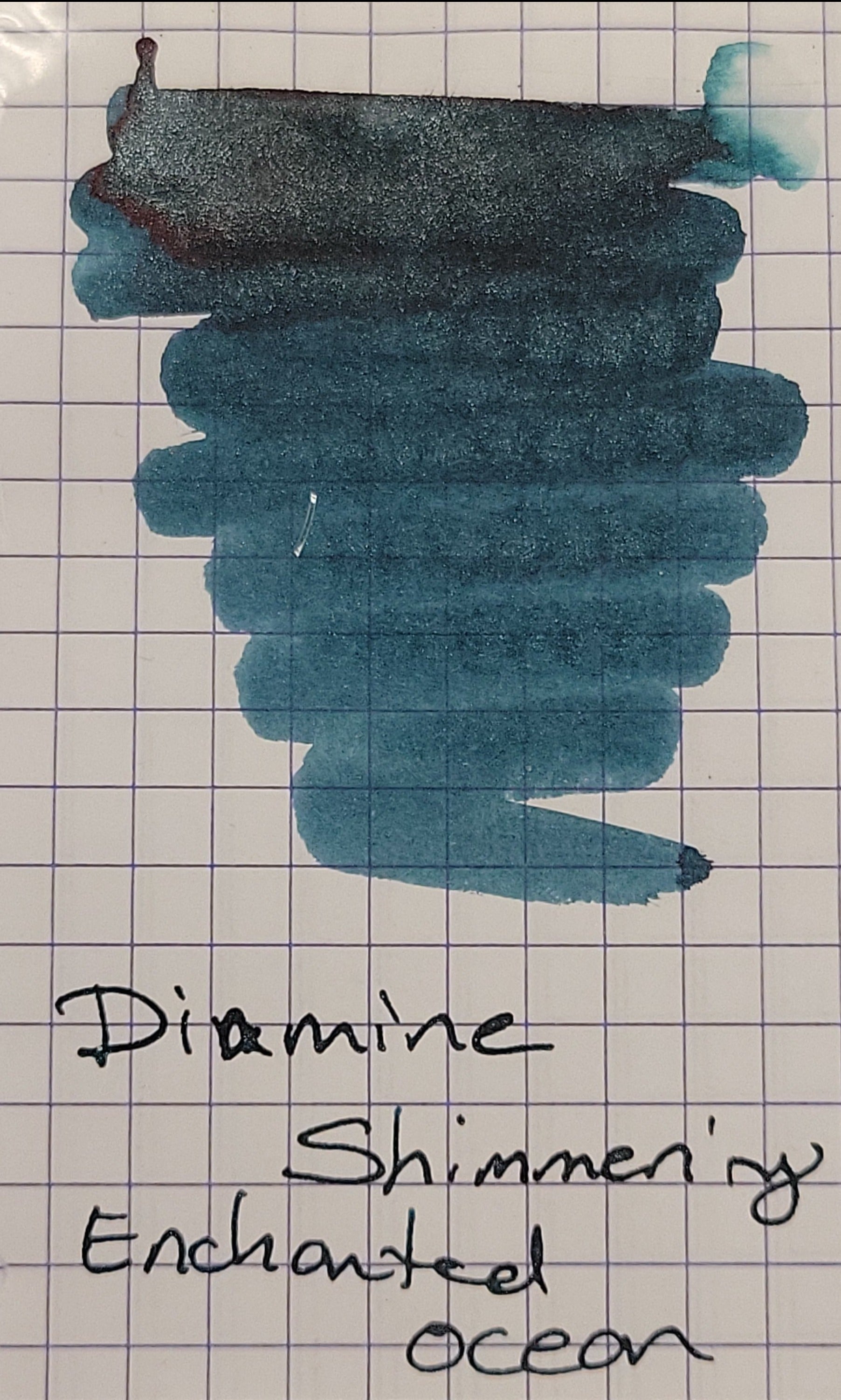 Diamine Shimmer Ink 50 ml Enchanted Ocean - Silver shimmer-Pen Boutique Ltd