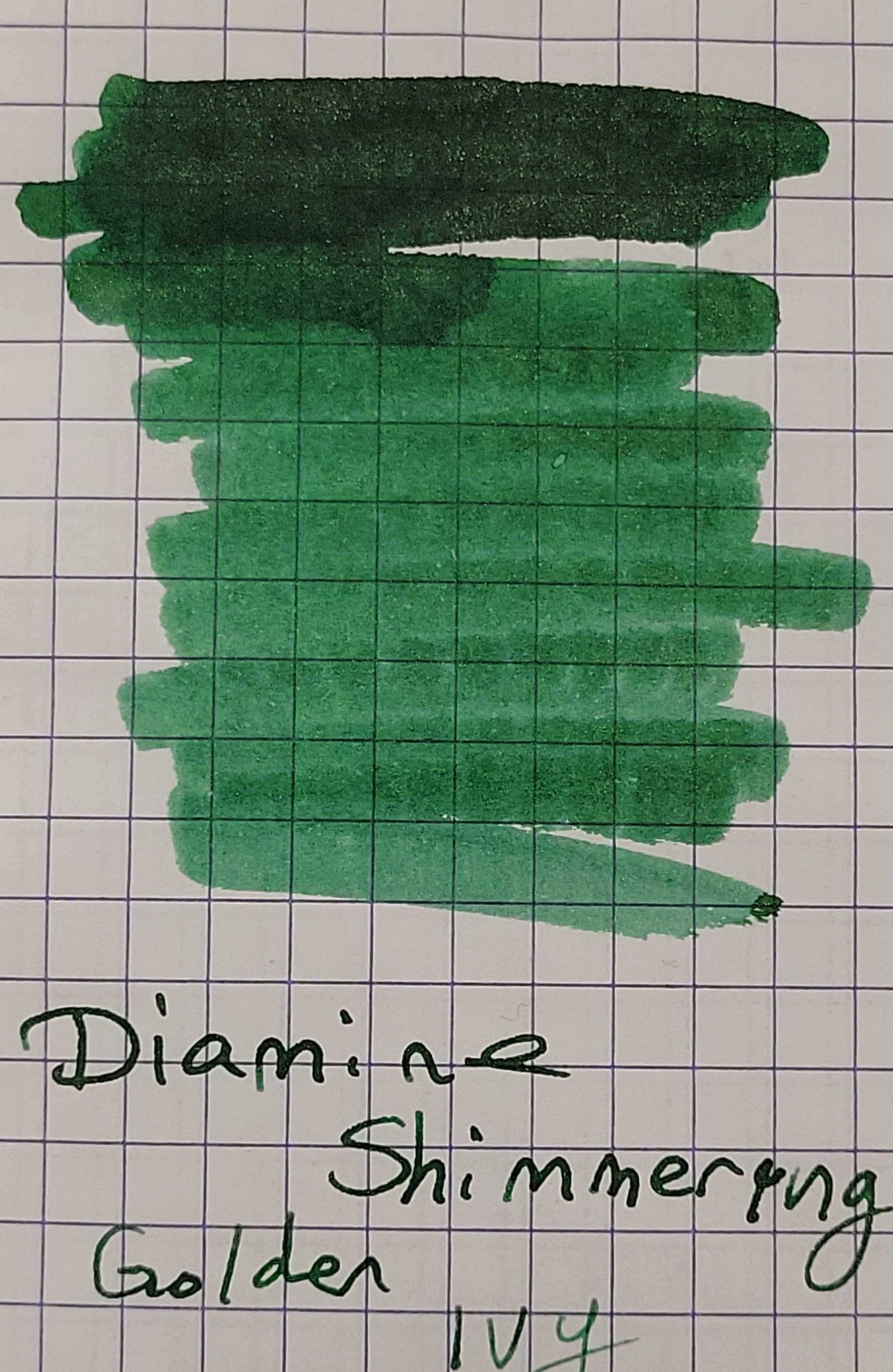 Diamine Shimmer Ink 50 ml Golden Ivy - Gold shimmer-Pen Boutique Ltd