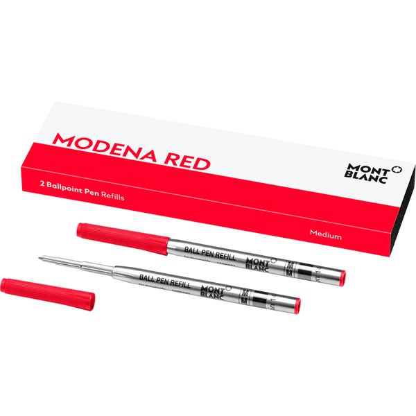 Montblanc Ballpoint Refill - Modena Red - Medium (2 Per Pack)-Pen Boutique Ltd