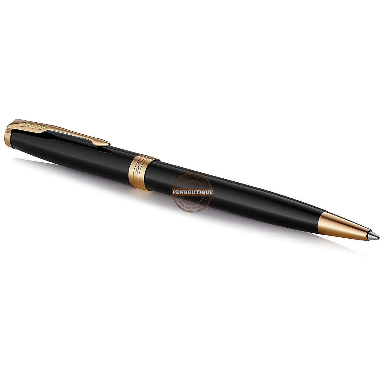 Parker Sonnet Black Lacquer with Gold Trim Ballpoint Pen-Pen Boutique Ltd