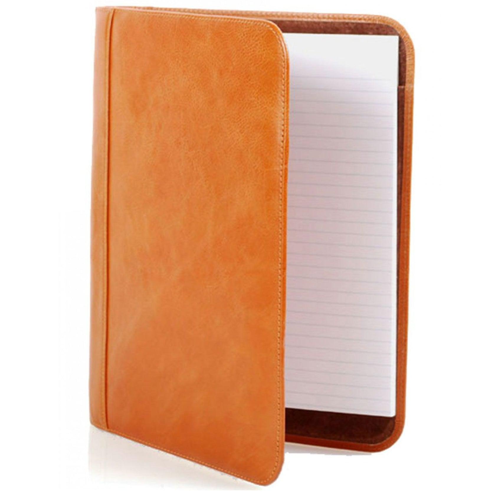 Aston Leather Writing Pad Tan Portfolio-Pen Boutique Ltd