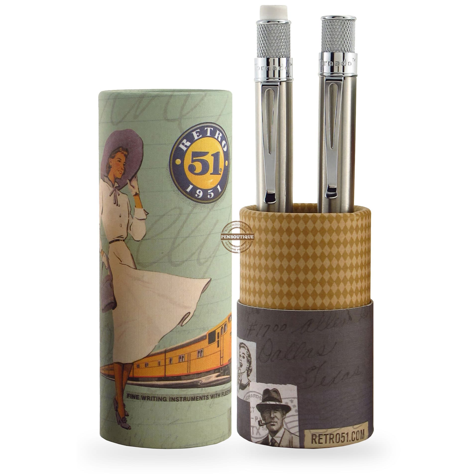 Retro 51 Tornado Stainless Pen Set-Pen Boutique Ltd