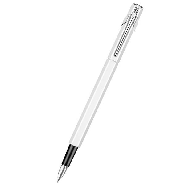 Caran D' Ache 849 Metal Fountain Pen - White - Fine Nib Caran d' Ache Pens