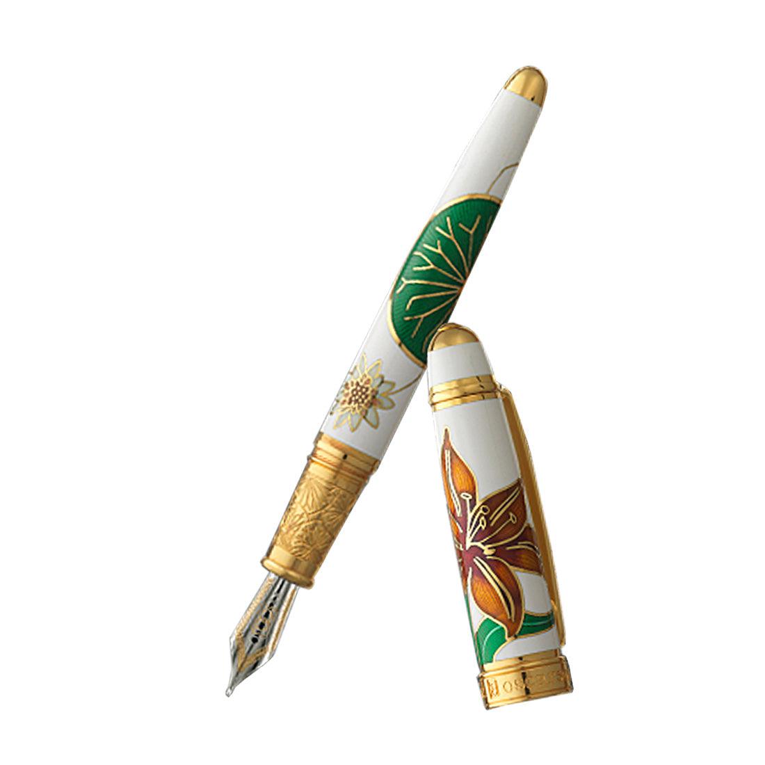 David Oscarson Lily Fountain Pen - White-Pen Boutique Ltd