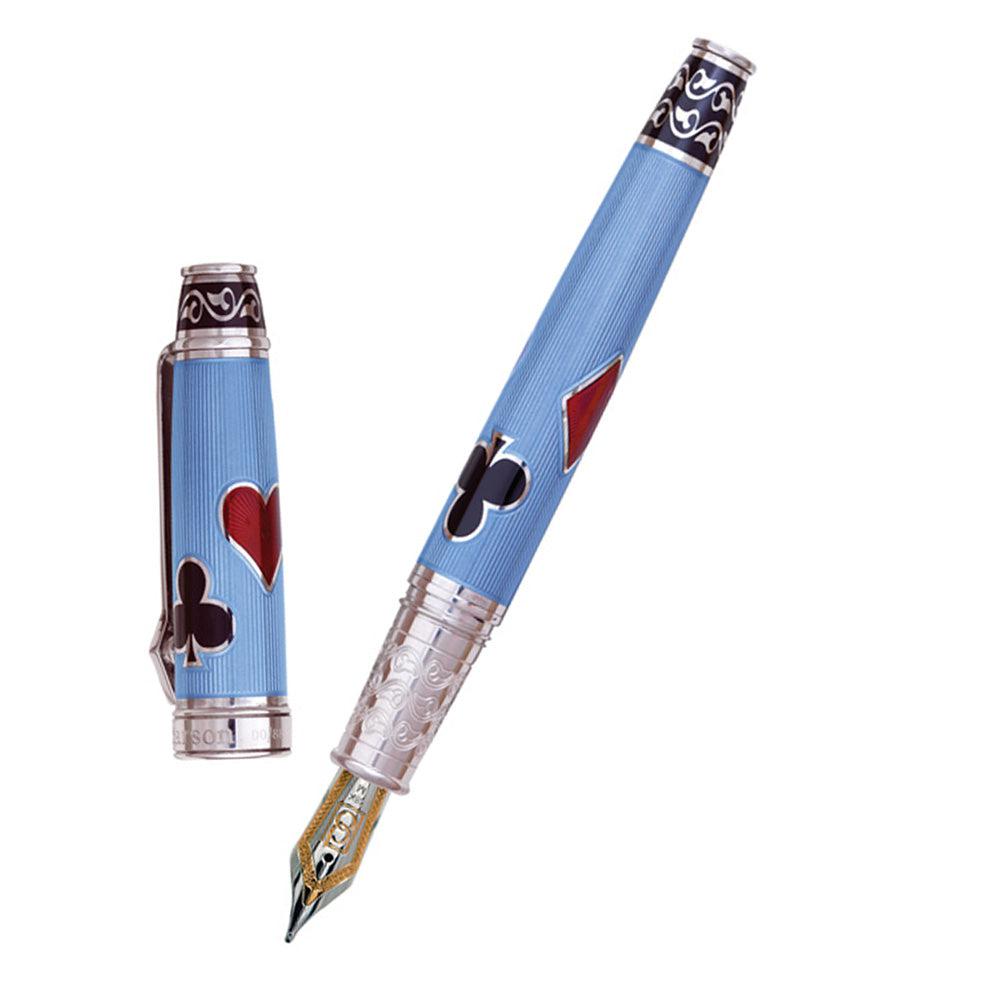 David Oscarson Les Quatre Couleurs Fountain Pen - Translucent Azure Blue - Pen Boutique Ltd