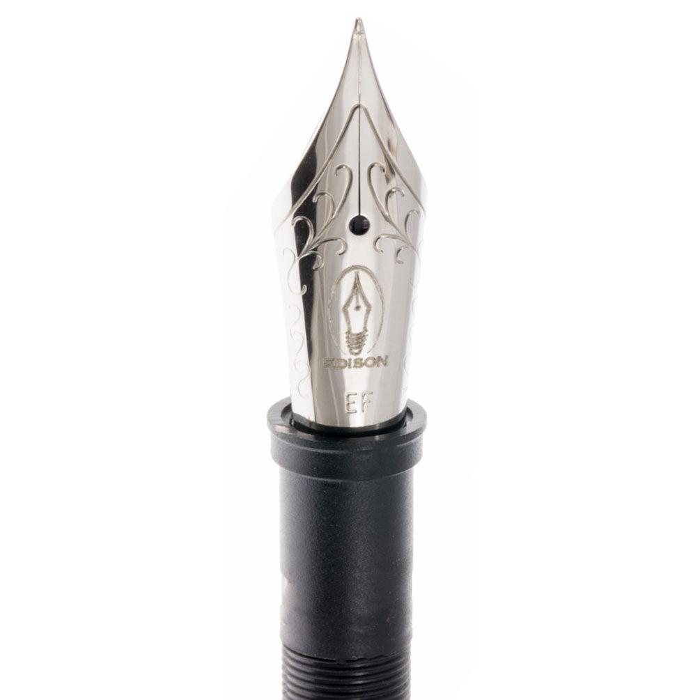 Edison Fountain Pen Steel Polished 6 Nib - Extra Fine - Pen Boutique Ltd