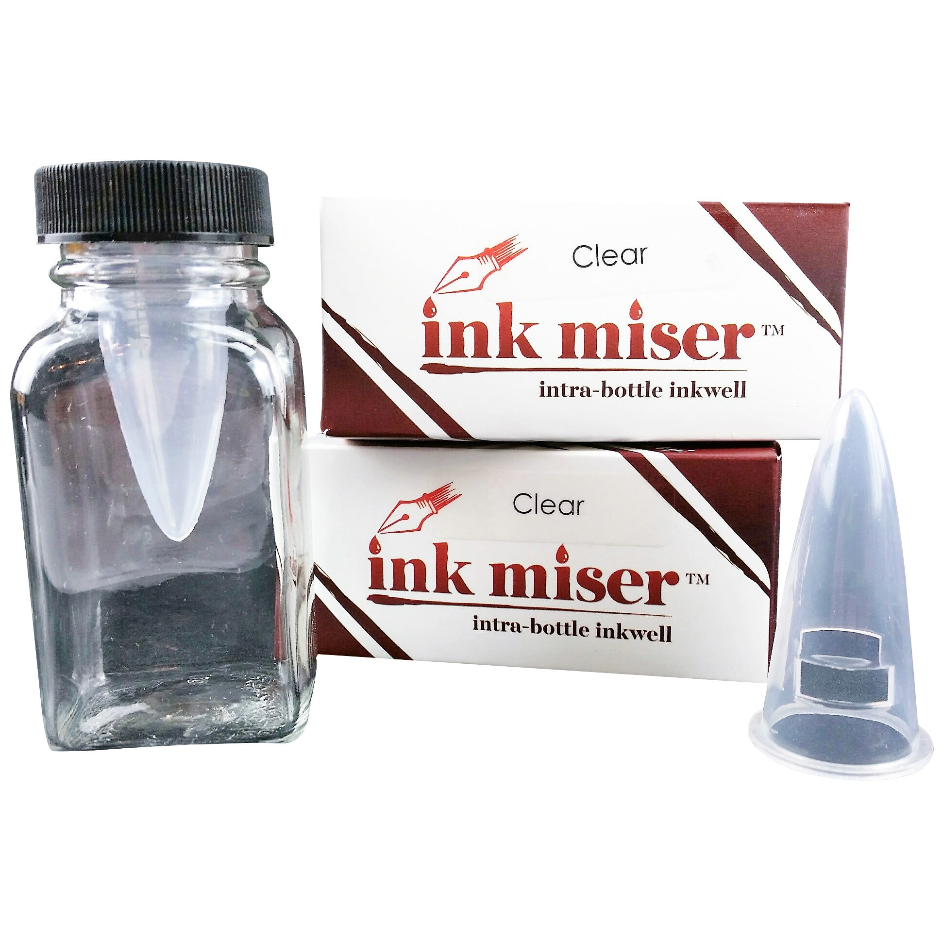 Luxury Brands Ink Miser Intra Bottle Inkwell - Clear-Pen Boutique Ltd