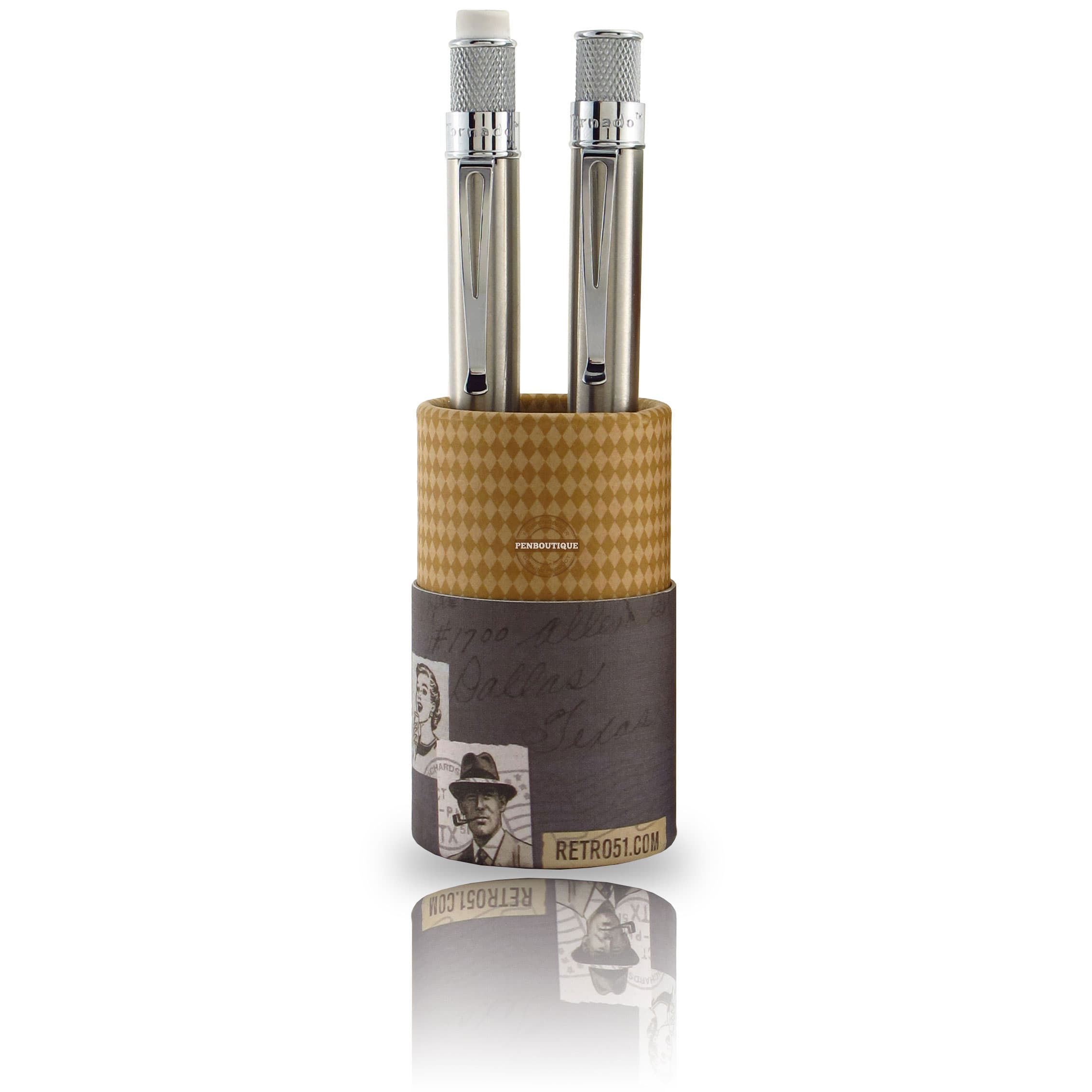 Retro 51 Tornado Stainless Pen Set-Pen Boutique Ltd