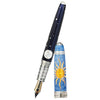 David Oscarson Celestial Fountain Pen - Limited Edition - Azure Blue Golden Yellow-Pen Boutique Ltd
