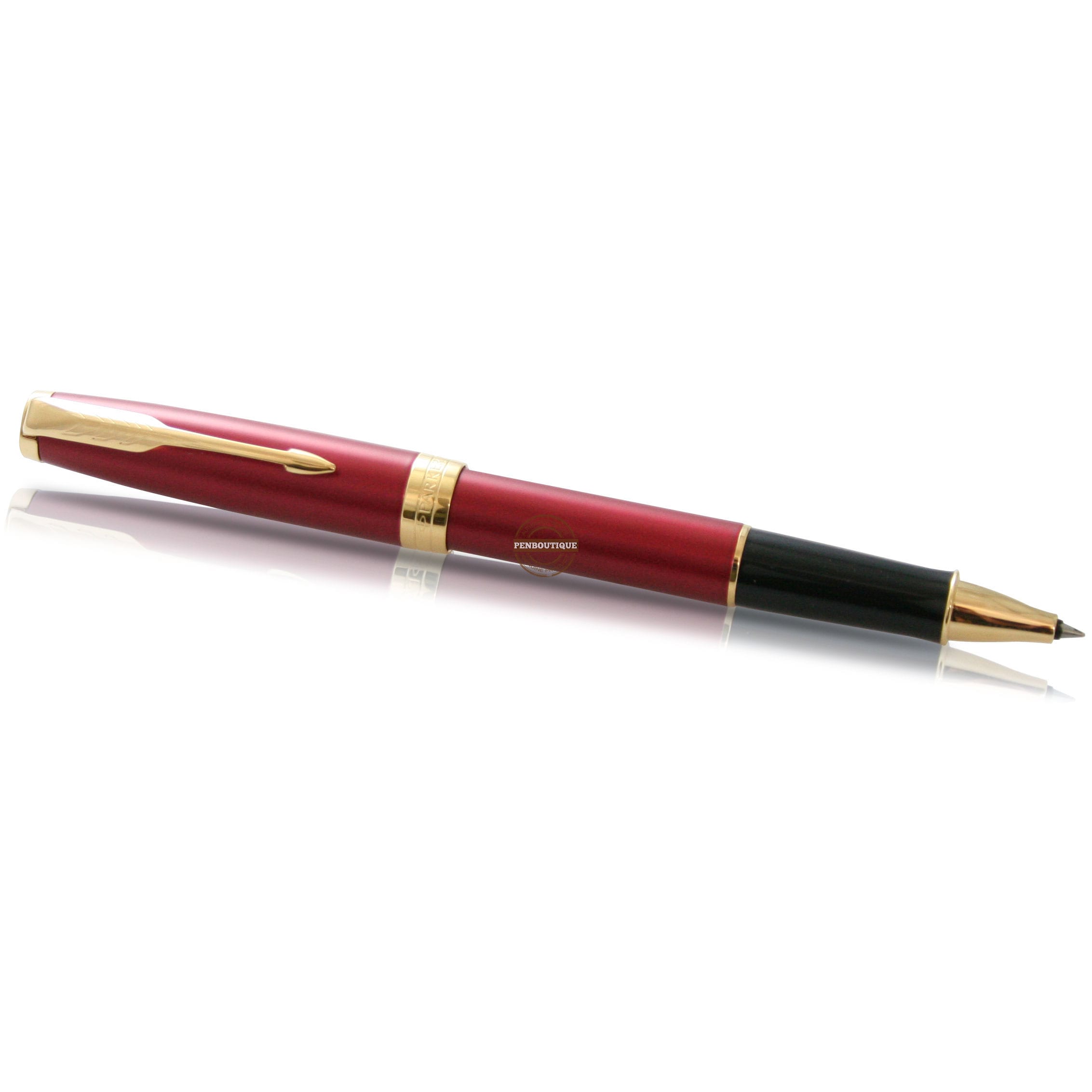 Parker Sonnet Red Lacquer with Gold Trim Rollerball-Pen Boutique Ltd