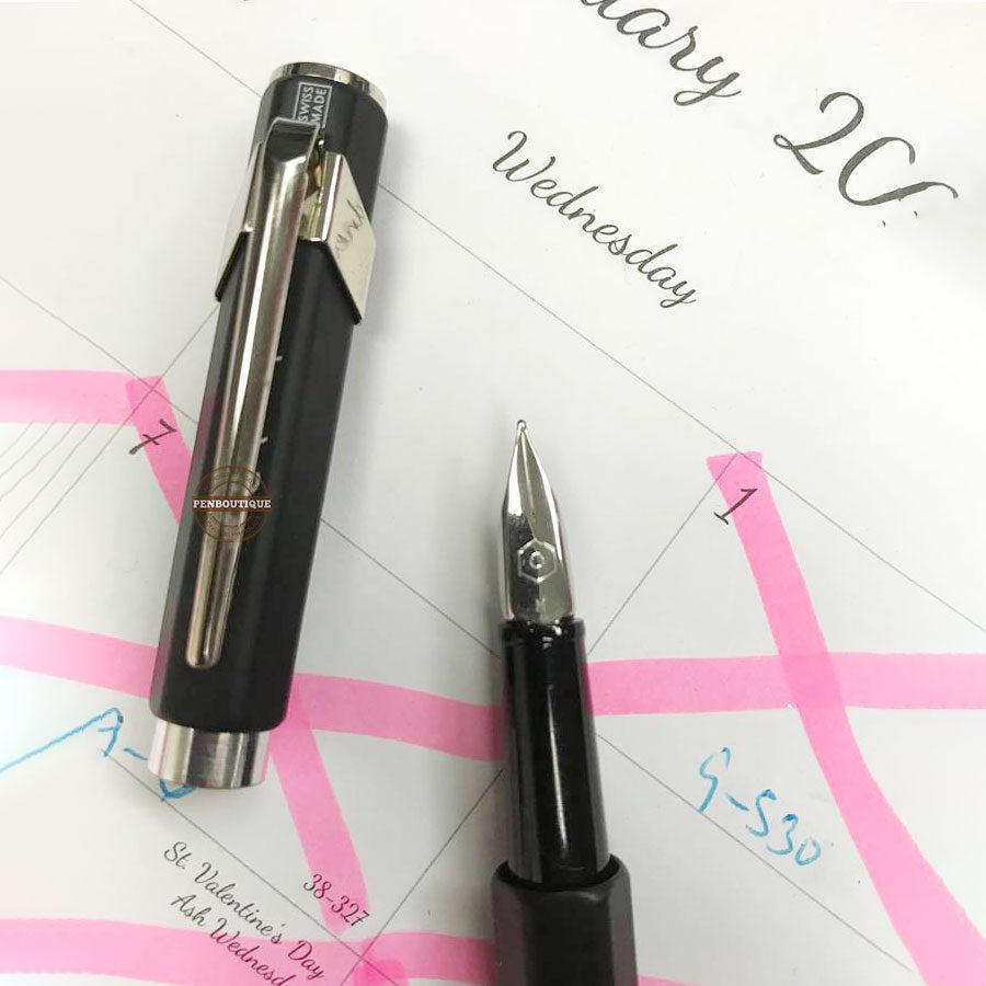 Caran D' Ache 849 Metal Black Fountain Pen - Medium Nib-Pen Boutique Ltd