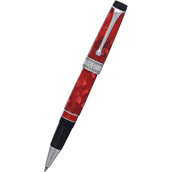 Aurora Optima Auroloide Rollerball Pen - Rossa - Chrome Trim-Pen Boutique Ltd